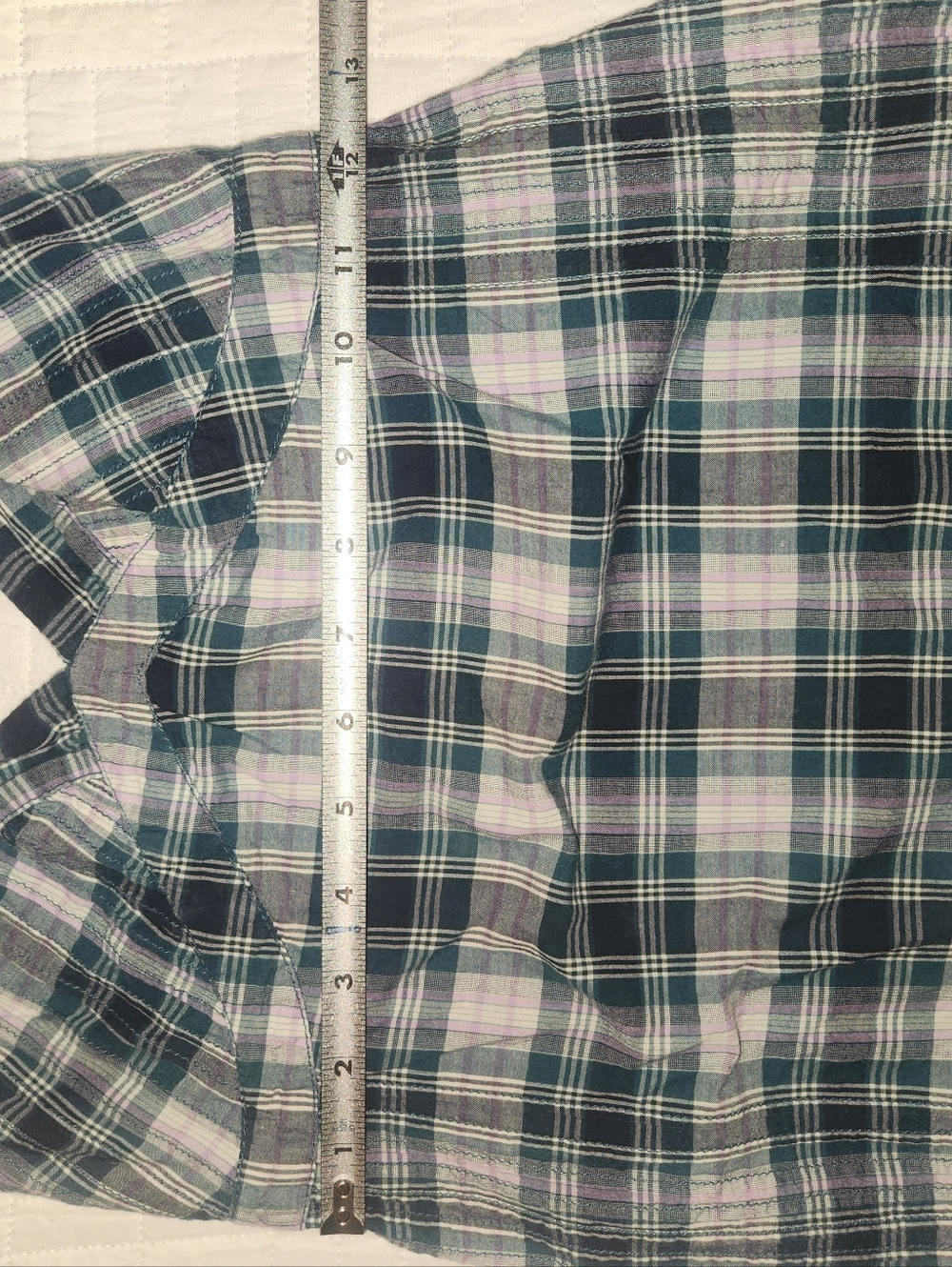 GAP Blue & White Plaid Cotton Chemise - Picture 6 of 6
